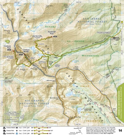 National Geographic Colorado 14ers South Topographic Map Guide 2