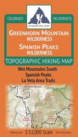 Outdoor Trail Maps Colorado Greenhorn Mountain/Spanish Peaks Wilderness Map 0