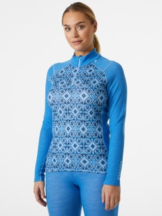 Helly Hansen LIFA Merino Midweight 2-in-1 Graphic Half-Zip Base Layer Top - Women's 1