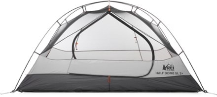 REI Co-op Half Dome SL 2+ Tent with Footprint Front view (Orange Ochre)