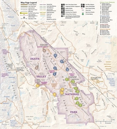 National Geographic Death Valley National Park Day Hikes Topographic Map Guide 1