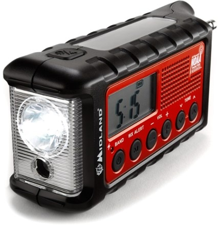 Midland ER310 E+READY Emergency Crank Weather Radio Flash Light On