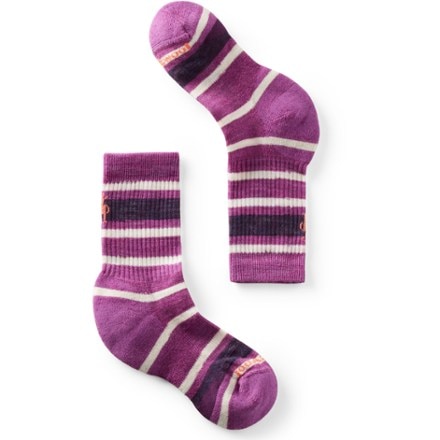 Smartwool Hike Light Cushion Striped Crew Socks - Kids' 0