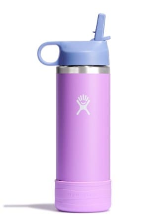 Hydro Flask Kids' Wide-Mouth Water Bottle with Straw Cap and Bottle Boot - 18 fl. oz. 0