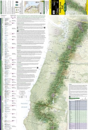 National Geographic Pacific Crest Trail Overview and Planning Map 1