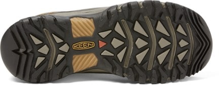 KEEN Targhee III Waterproof Mid Hiking Boots - Men's Sole view (Black Olive/Golden Brown)