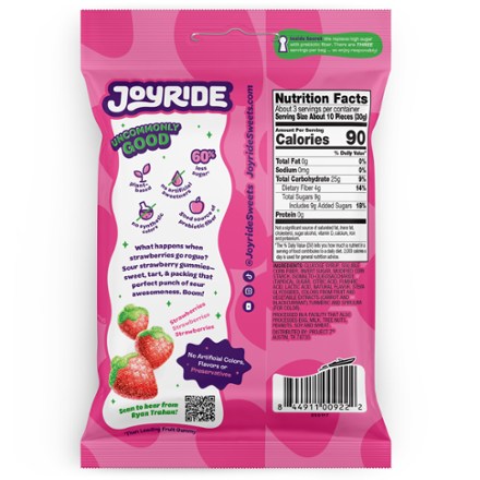 JOYRIDE Sour Strawberry Gummies 1
