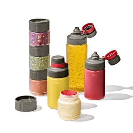 OXO Outdoor 7-Piece Spice Shaker & Squeeze Bottle Set 0