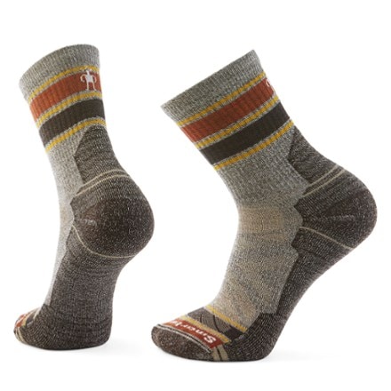 Smartwool Performance Hike Light Cushion Striped Mid Crew Socks - Men's 0