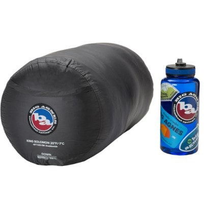 Big Agnes King Solomon Doublewide 20 Sleeping Bag Water bottle not included
