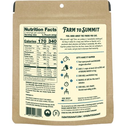 Farm to Summit Green Chile Cheddar Grits - 2 Servings 1