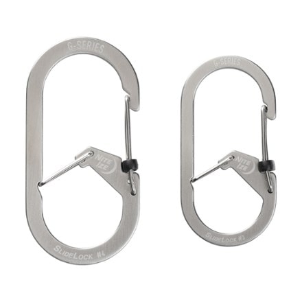 Nite Ize G-Series SlideLock #3 Dual Chamber Carabiner - Stainless Steel SlideLock #4 for size comparison (not included)