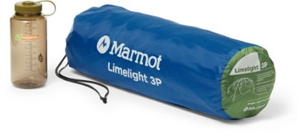 Marmot Limelight 3P Tent with Footprint Stuff sack (32oz bottle not included) (Foliage/Dark Azure)