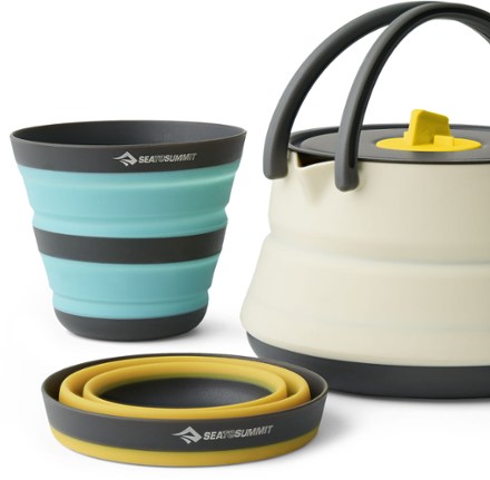 Sea to Summit Frontier Ultralight Collapsible Kettle 3-Piece Cookset with 2 Cups 2