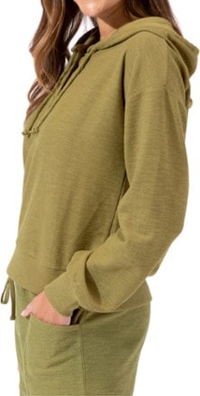 Threads 4 Thought Double Knit Slub Henley Hoodie - Women's 2