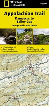 National Geographic Appalachian Trail: Damascus to Bailey Gap Topographic Map Guide 0