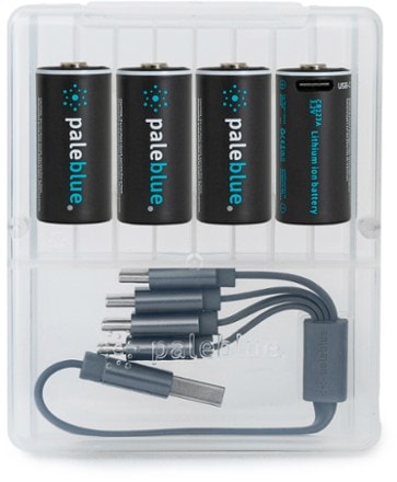 Paleblue Lithium Ion Rechargeable CR123 Batteries - Package of 4 0