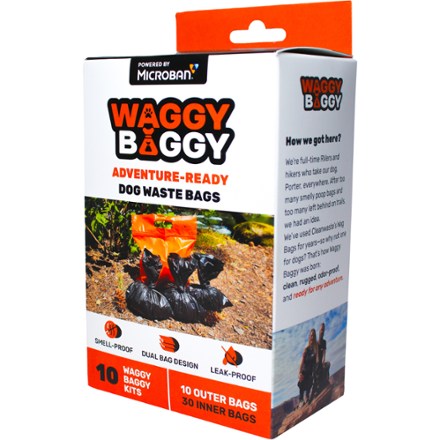 Cleanwaste Waggy Baggy Dog Waste Bag Kits - Package of 10 0