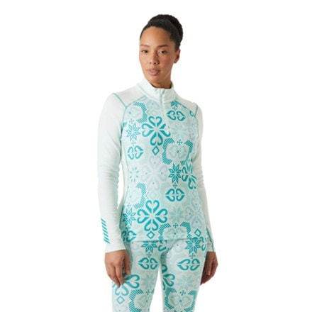 Helly Hansen LIFA Merino Midweight 2-in-1 Graphic Half-Zip Base Layer Top - Women's 1