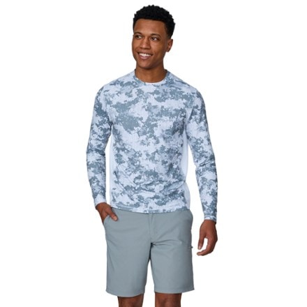 Free Country SunFree Long-Sleeve Printed Crew Shirt - Men's 0