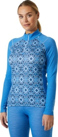 Helly Hansen LIFA Merino Midweight 2-In-1 Graphic Half-Zip Base Layer Top - Women's 1