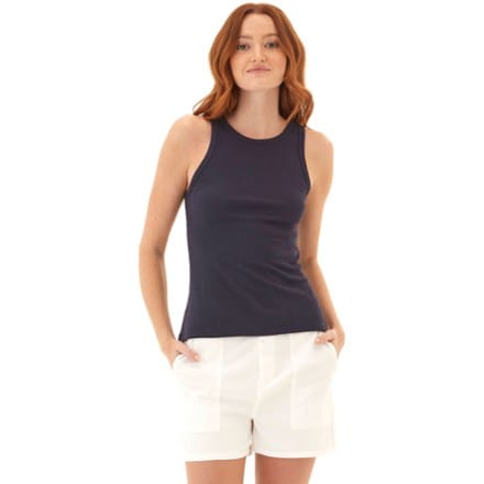 Threads 4 Thought Feather Rib High-Neck Tank Top - Women's 0
