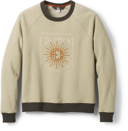 fleece crewneck sweatshirt