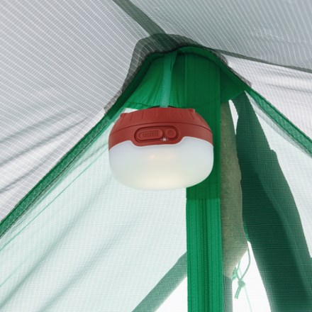 Big Agnes String Ridge VST 2.5 Tent Light (sold separately) hung on gear loop