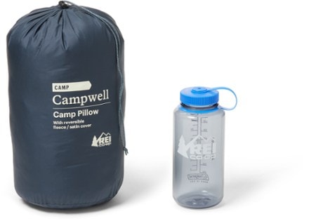 REI Co-op Campwell Camp Pillow Water bottle (not included) shown for size reference