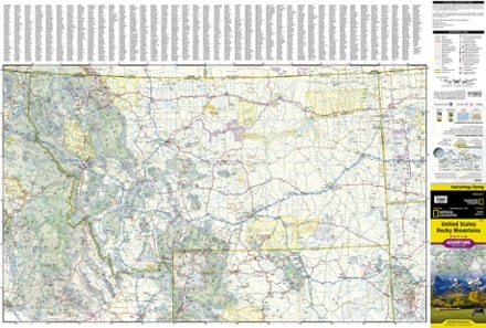 National Geographic United States Rocky Mountains Adventure Travel Map 1