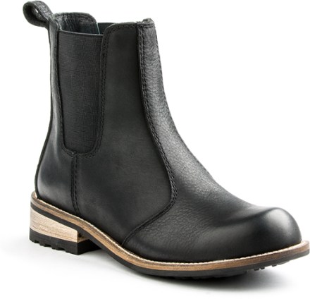 black slip on boots womens