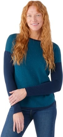 Smartwool Shadow Pine Colorblock Crew Sweater - Women's 1