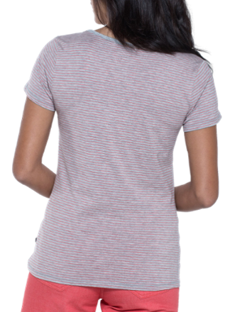 Back view (Heather Grey Stripe)