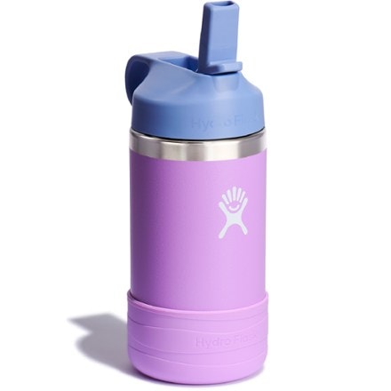 Hydro Flask Kids' Wide-Mouth Vacuum Water Bottle with Straw Cap and Bottle Boot - 12 fl. oz. 0