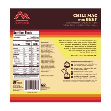 Mountain House Classic Chili Mac with Beef - 3 Servings 1