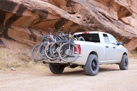 bike rack on top of truck bed