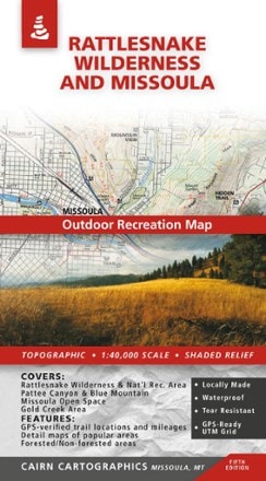 Cairn Cartographics Rattlesnake Wilderness and Missoula Outdoor Recreation Map - 5th Edition 0