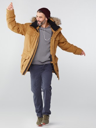 mens snow jacket with fur hood