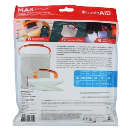 LuminAID Max Quick Inflate Solar Lantern with Phone Charger 8