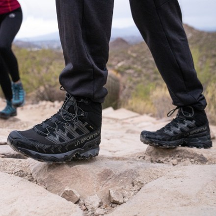 All black store hiking boots