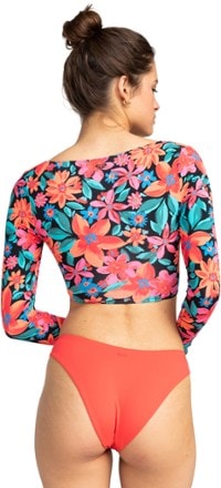 Roxy Floral Fiesta Crop Top Long-Sleeve Rashguard - Women's 1