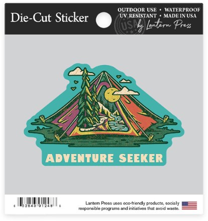 Lantern Press Adventure Seeker Tent Sticker 1