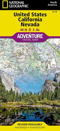 National Geographic United States California and Nevada Adventure Travel Map 0