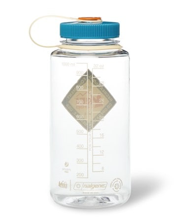 REI Co-op Nalgene Sustain Graphic Wide-Mouth Water Bottle - 32 fl. oz. Back view (Diamond/Clear)