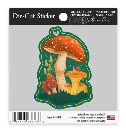 Lantern Press Mushroom Cluster Sticker 1