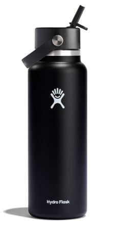 Hydro Flask Wide-Mouth Vacuum Water Bottle with Flex Straw Cap - 40 fl. oz. 0