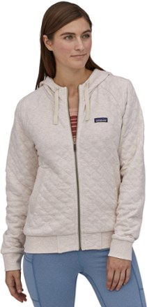 w's organic cotton quilt hoody