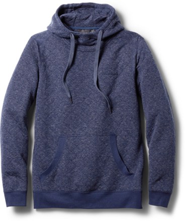 quilted pullover sweatshirt