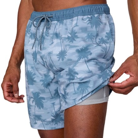 Free Country Contrast Elastic Swim Shorts - Men's 4