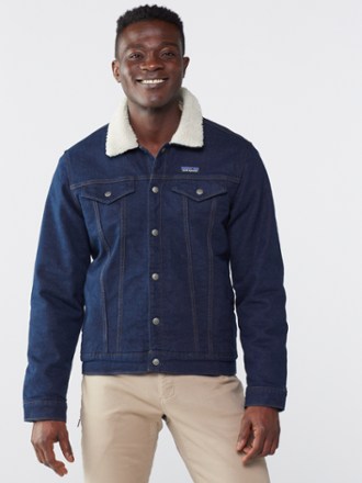 Patagonia pile store lined trucker jacket